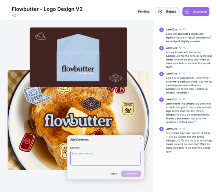 Approvals interface