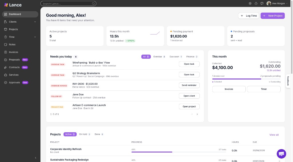 Lance dashboard